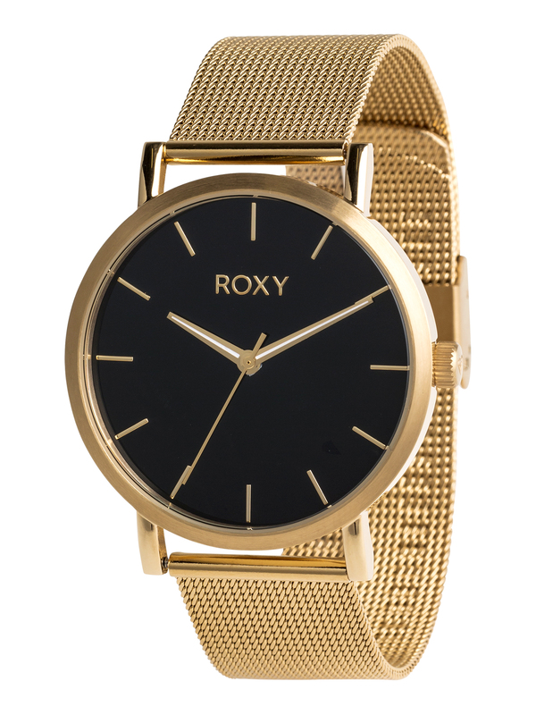 0 Maya Mesh Band - Analogue Watch for Women Yellow ERJWA03024 Roxy