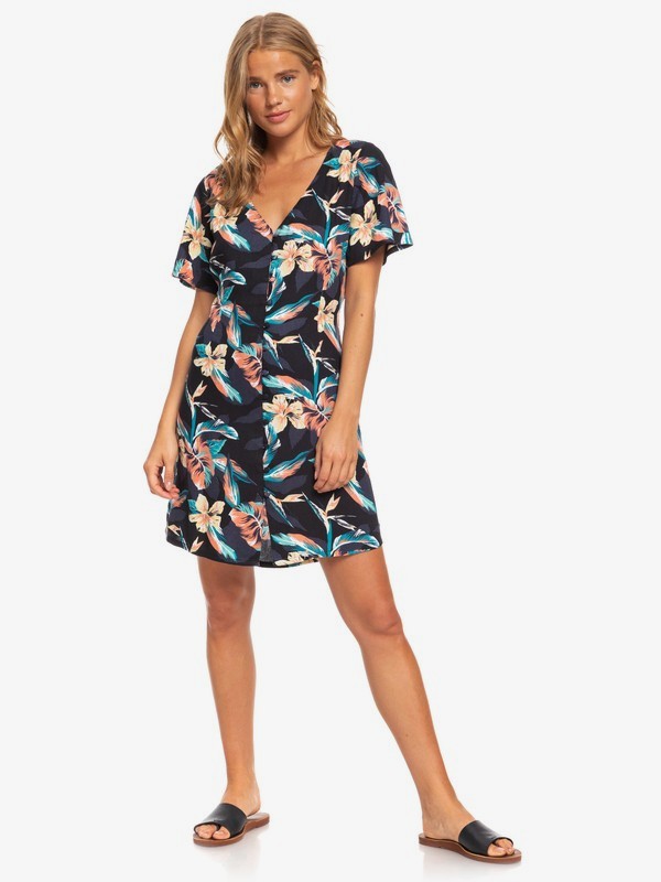 Damage Love - Short Sleeve Buttoned Dress for Women | Roxy