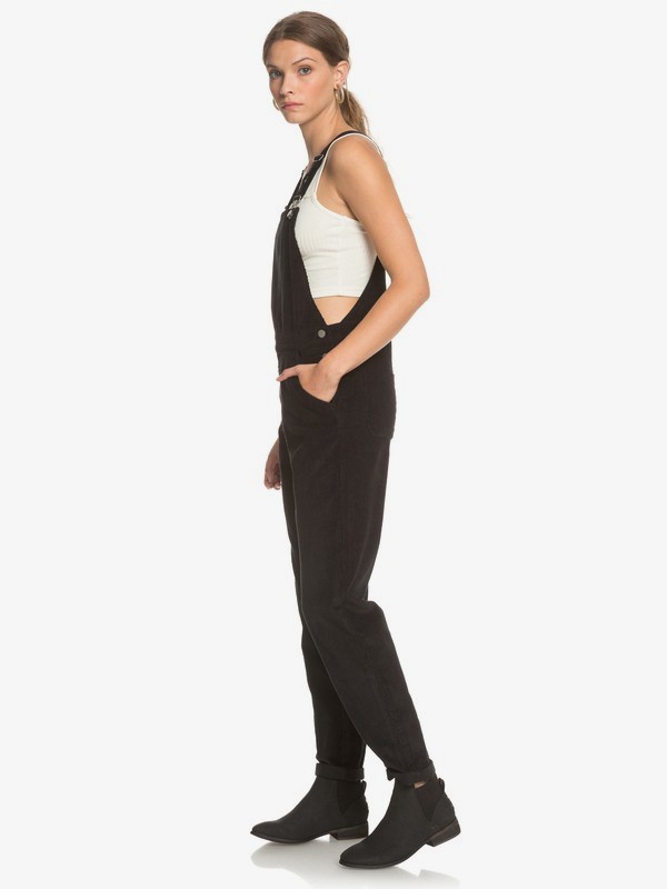 1 Anywhere Else - Corduroy Dungarees for Women Black ERJWD03497 Roxy