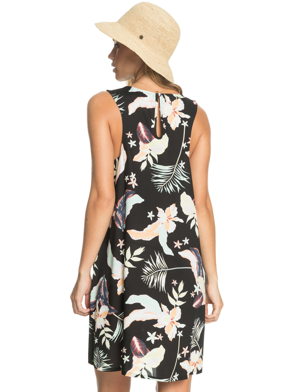 4 Sweet Whisper - Short Strappy Dress for Women Black ERJWD03531 Roxy