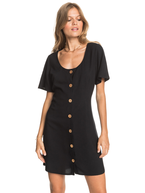 0 All Eyes On Love - Short Sleeve Dress for Women Black ERJWD03534 Roxy