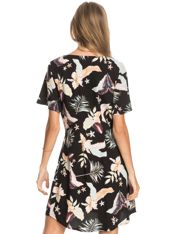 4 All Eyes On Love - Short Sleeve Dress for Women Black ERJWD03556 Roxy
