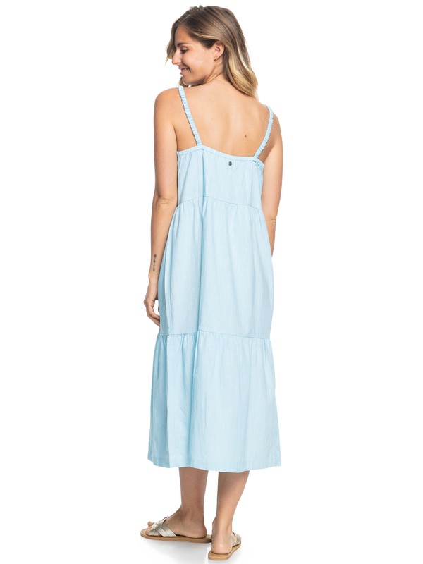 6 Waiting Line 2022 - Vestido de Longitud Media para Mujer Azul ERJWD03610 Roxy