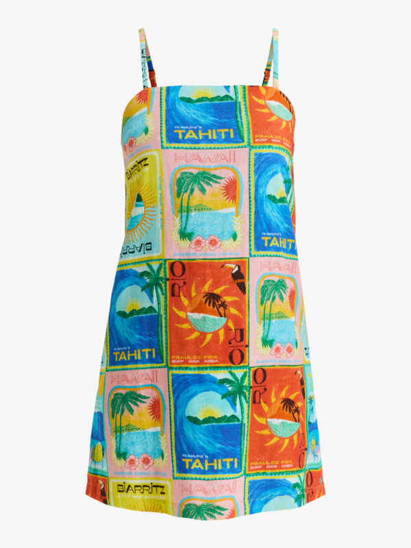 4 Atlas Playa Blanca - Vestido Mini para Mujer Azul ERJWD03860 Roxy