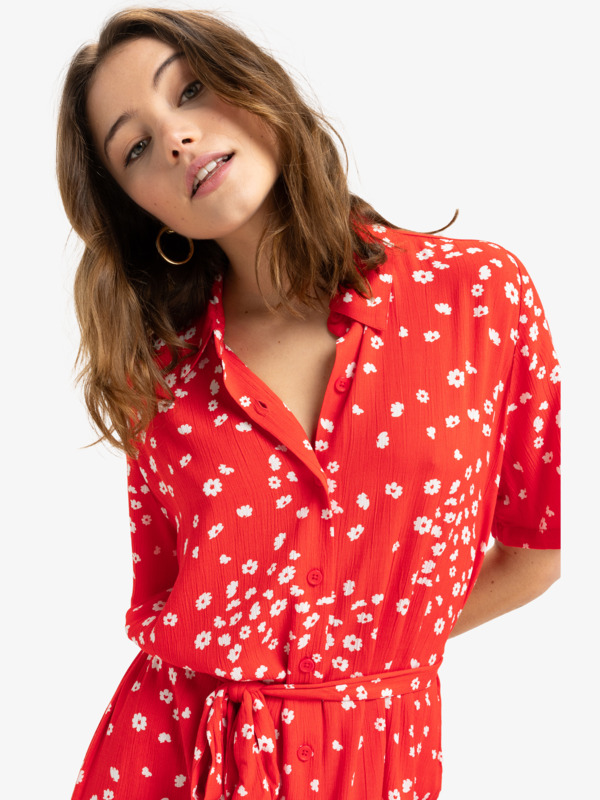 7 Island Escape - Robe midi pour Femme Rouge ERJWD03865 Roxy