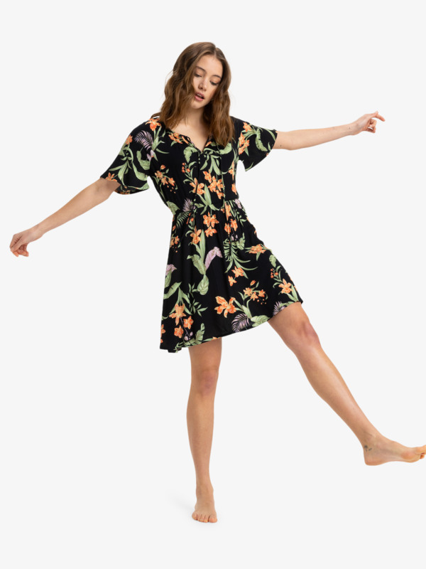 0 Tropical Tides - Mini-Kleid für Frauen Schwarz ERJWD03869 Roxy