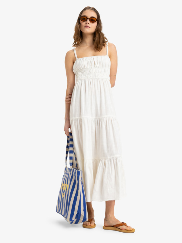 0 Sunshine Coastline - Midi Dress for Women White ERJWD03874 Roxy