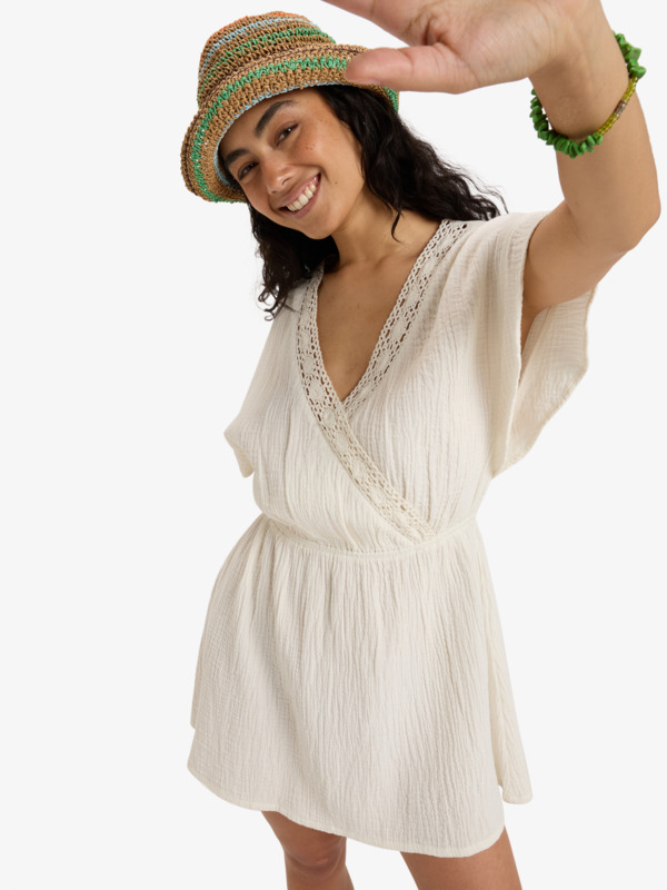 0 Bright Mornings - Vestido Mini para Mujer Blanco ERJWD03900 Roxy