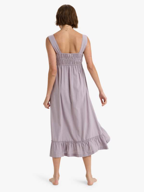3 Paradise Winds - Fließendes Midikleid mit elastischem Mieder für Frauen Violett ERJWD03916 Roxy