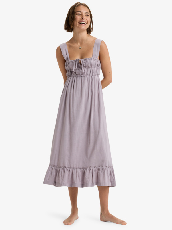 0 Paradise Winds - Fließendes Midikleid mit elastischem Mieder für Frauen Violett ERJWD03916 Roxy
