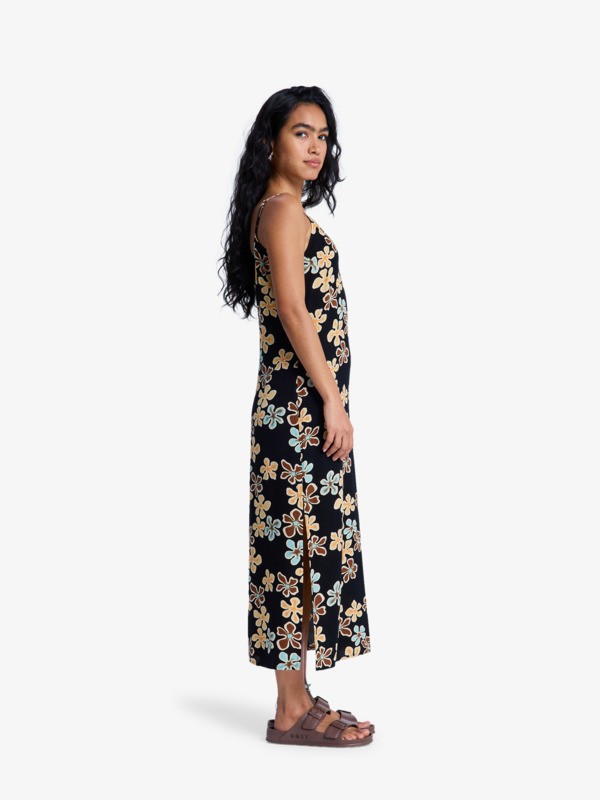 1 Stay Sunny - Robe fluide &agrave; bretelles pour Femme Noir ERJWD03932 Roxy