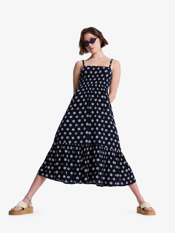 3 Sunrise Coastline Printed - Vestido com tiras para Mulher Preto ERJWD03938 Roxy