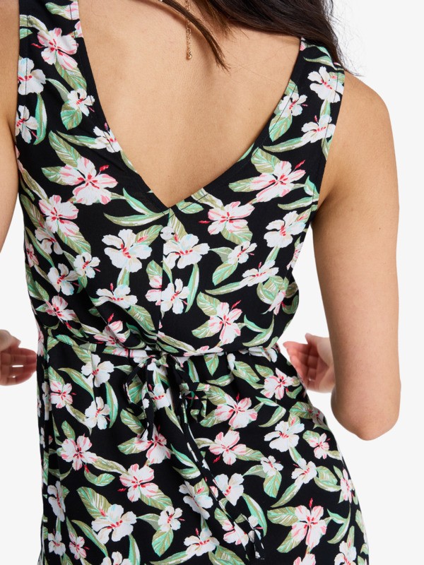 5 Free Spirits Mini - V-Neck Dress for Women Black ERJWD03942 Roxy