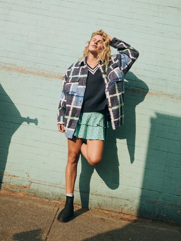 1 Tuesdays Mini - Ruffle Skirt for Women Blue ERJWK03194 Roxy