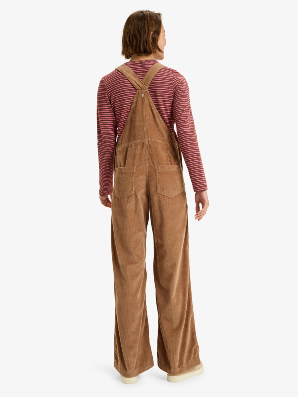 3 Trailblazer Overall - Cotton Corduroy Dungarees for Women Brown ERJWO03022 Roxy