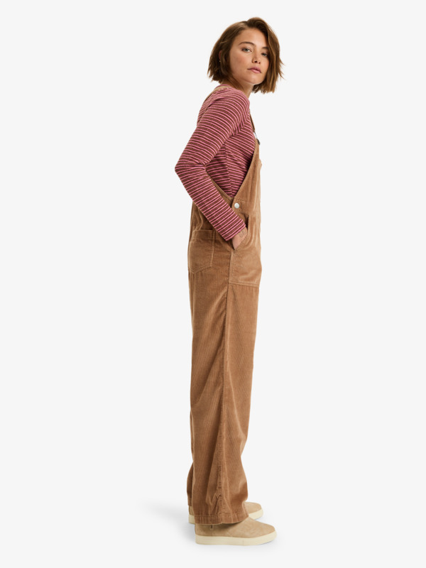 1 Trailblazer Overall - Cotton Corduroy Dungarees for Women Brown ERJWO03022 Roxy