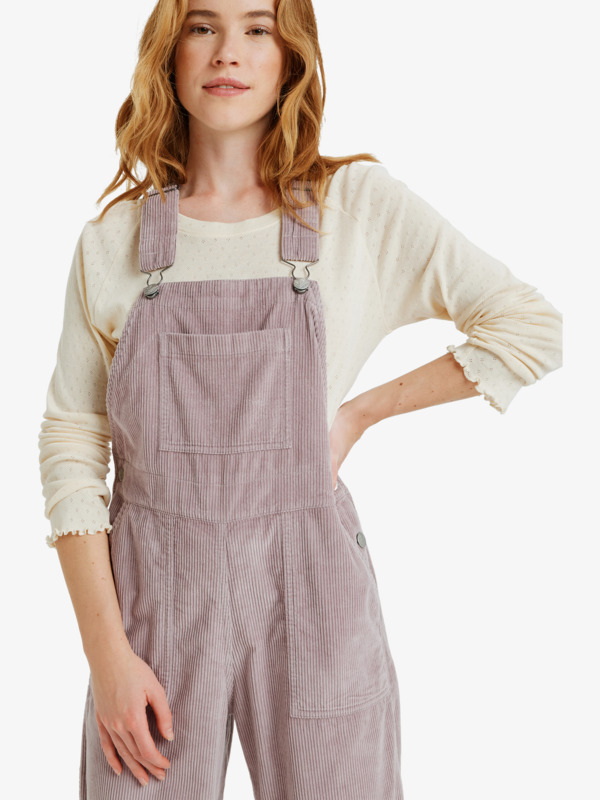 0 Trailblazer Overall - Cotton Corduroy Dungarees for Women Purple ERJWO03022 Roxy