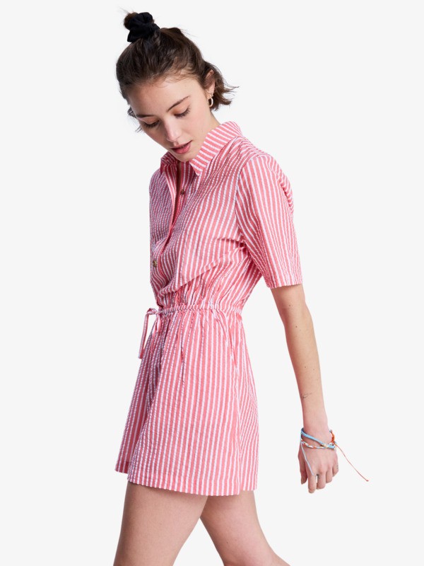 1 Real Tomorrow Stripe - Kurzer Jumpsuit f&uuml;r Frauen Rot ERJWO03025 Roxy