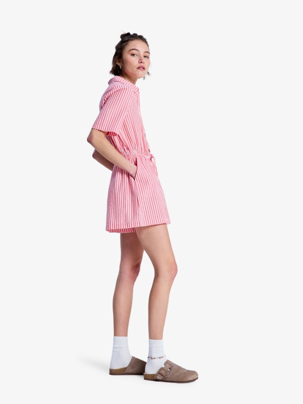 4 Real Tomorrow Stripe - Kurzer Jumpsuit f&uuml;r Frauen Rot ERJWO03025 Roxy