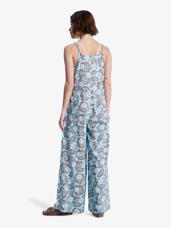 4 Hibiscus Haze - Jumpsuit met Wijde pijpen voor Dames Brown ERJWO03026 Roxy