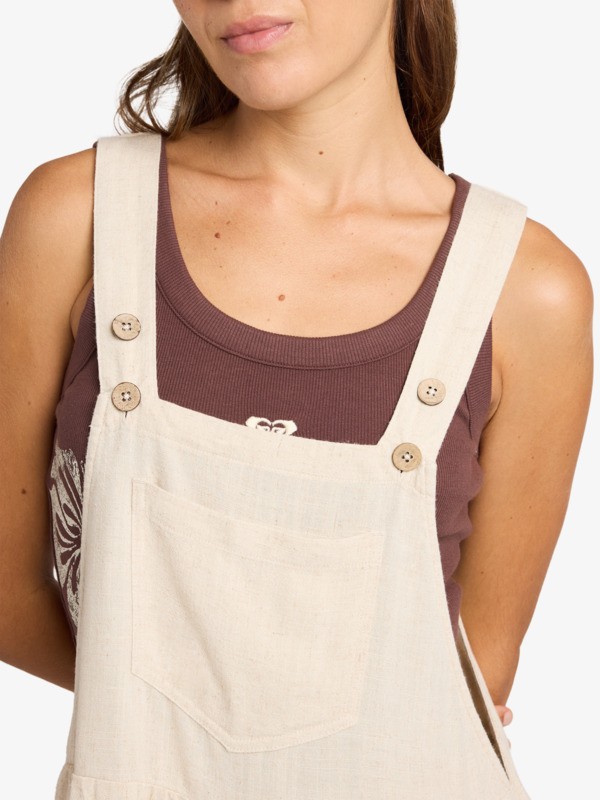 6 Easy Isle - Wide Leg Jumpsuit for Women Yellow ERJWO03028 Roxy