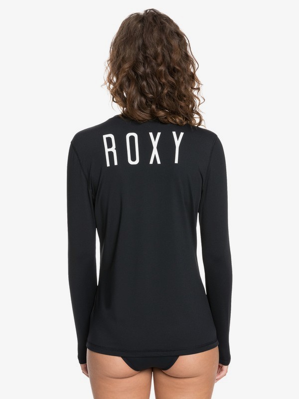 3 Enjoy Waves - Langärmliges Surf-T-Shirt mit UPF 50 für Frauen Schwarz ERJWR03368 Roxy