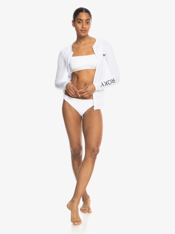 3 New Essentials - Lycra manches longues zippé pour Femme Blanc ERJWR03696 Roxy