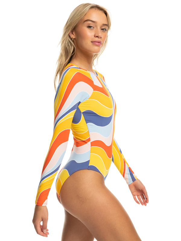 1 Palm Cruz - Long Sleeve One-Piece Swimsuit for Women  ERJWR03709 Roxy