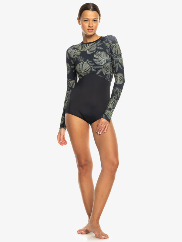 7 Roxy Pro Wave - Maillot de bain une pièce à manches longues pour Femme Noir ERJWR03776 Roxy