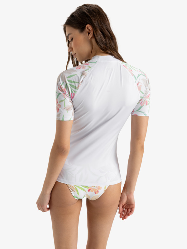 4 Sea Bloom In Full Moon - Surf-T-Shirt mit UPF 50 für Frauen Weiss ERJWR03823 Roxy