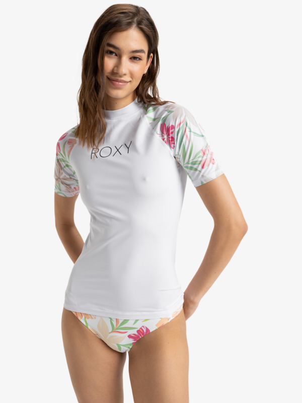 0 Sea Bloom In Full Moon - Surf-T-Shirt mit UPF 50 für Frauen Weiss ERJWR03823 Roxy