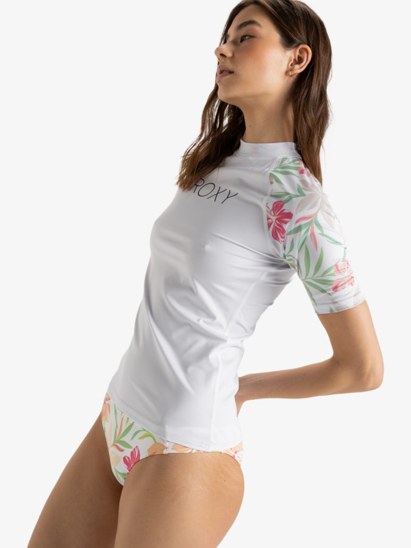 1 Sea Bloom In Full Moon - Surf-T-Shirt mit UPF 50 für Frauen Weiss ERJWR03823 Roxy