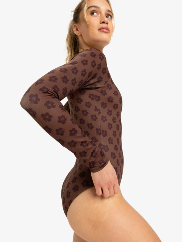 1 Roxy Pro - Long Sleeves Swimsuit for Women Brown ERJWR03841 Roxy