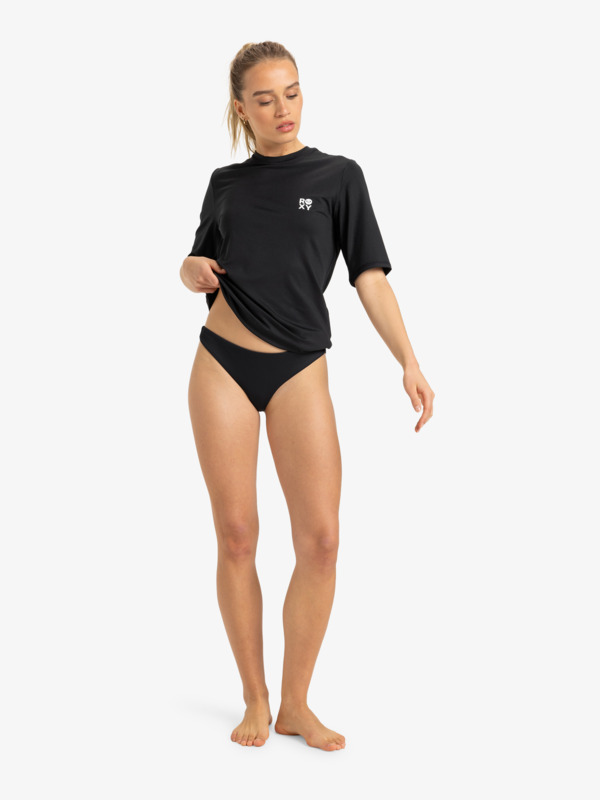 2 Happy Waves - UPF 50 Surf T-Shirt met Korte Mouw voor Dames Black ERJWR03850 Roxy