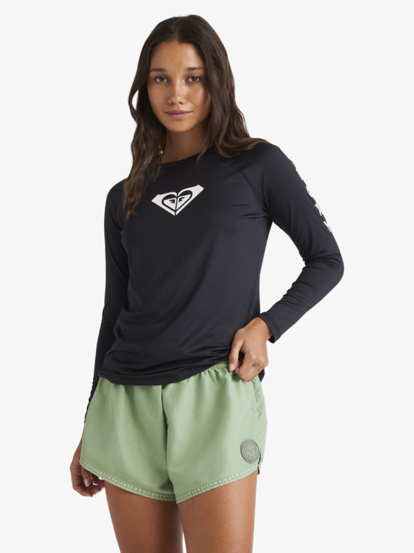 0 Essentials - T-shirt de surf à manches longues UPF50 pour Femme Noir ERJWR03863 Roxy