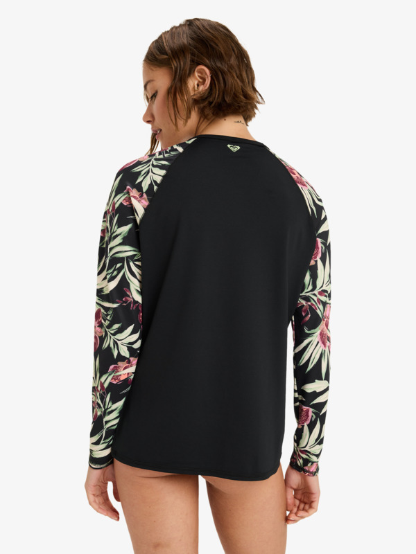 3 Basic Mix - Long Sleeve Rash Vest for Women Black ERJWR03872 Roxy