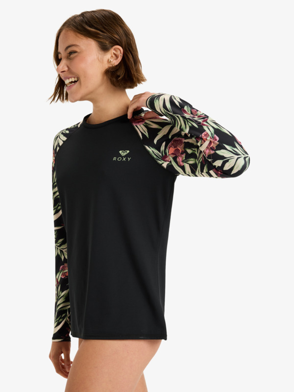 1 Basic Mix - Long Sleeve Rash Vest for Women Black ERJWR03872 Roxy