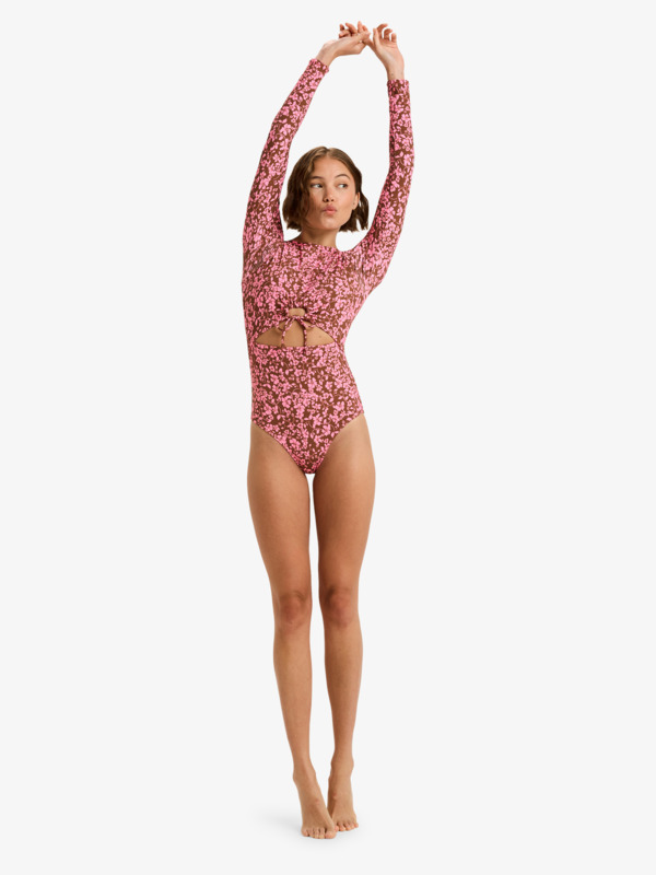 2 Kerlina - Maillot de bain une pièce à manches longues pour Femme Marron ERJWR03874 Roxy