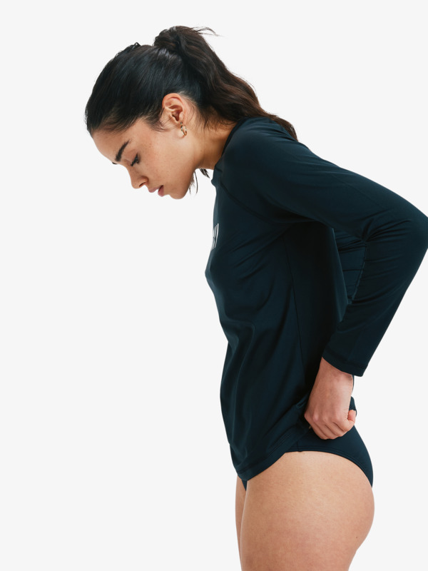 2 Essentials - Rash Vest met Lange Mouw voor Dames Black ERJWR03878 Roxy