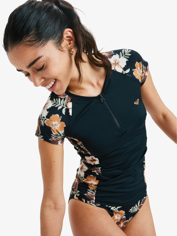 5 Half Zip Lycra - Kurzarm-Rashguard für Frauen  ERJWR03892 Roxy