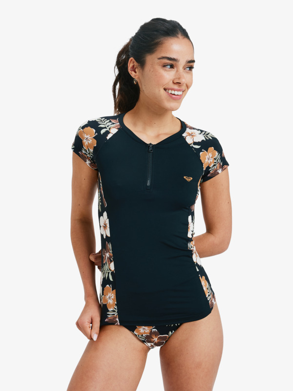 0 Half Zip Lycra - Kurzarm-Rashguard für Frauen  ERJWR03892 Roxy