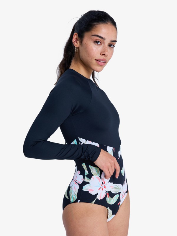 1 The Rider Zipped - Ba&ntilde;ador entero de manga larga para mujer Negro ERJWR03900 Roxy