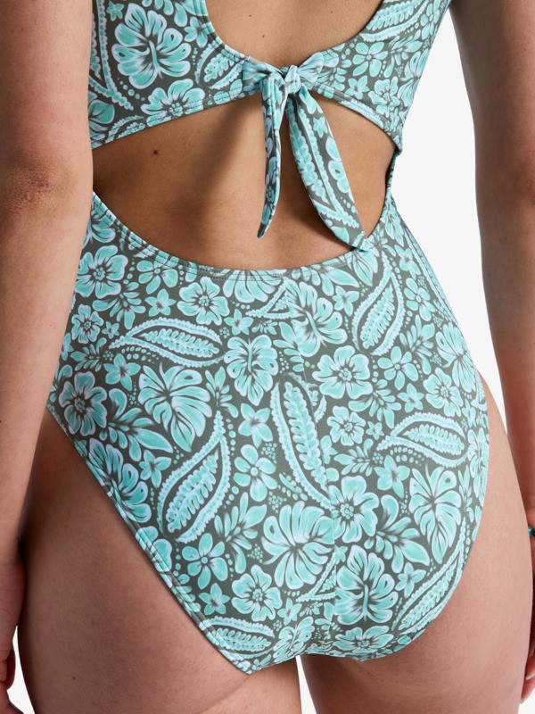 2 Sun Babe - Maillot une pi&egrave;ce &agrave; manches courtes pour Femme Vert ERJWR03901 Roxy