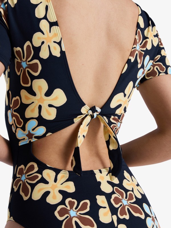 2 Sun Babe - Maillot une pi&egrave;ce &agrave; manches courtes pour Femme Noir ERJWR03901 Roxy