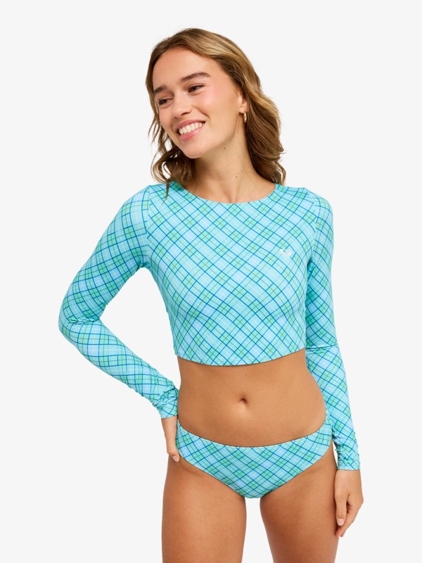 0 The Beach Babe - Lycra manches longues cropped pour Femme Vert ERJWR03902 Roxy