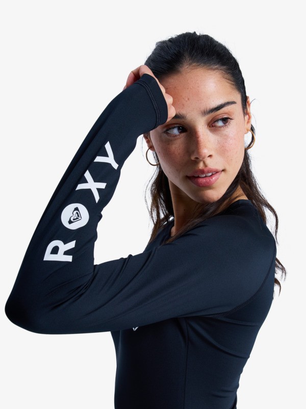 2 Essentials - Maillot de bain une pièce à manches longues avec zip dos pour Femme Noir ERJWR03906 Roxy