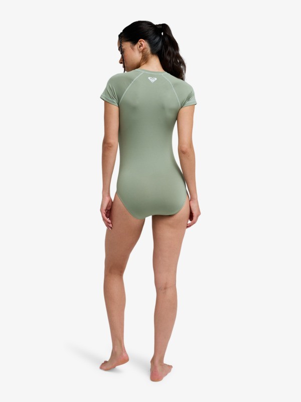 3 Essentials - Maillot une pièce à manches courtes pour Femme Vert ERJWR03916 Roxy
