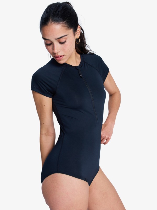 1 Essentials - Maillot une pièce à manches courtes pour Femme Noir ERJWR03916 Roxy