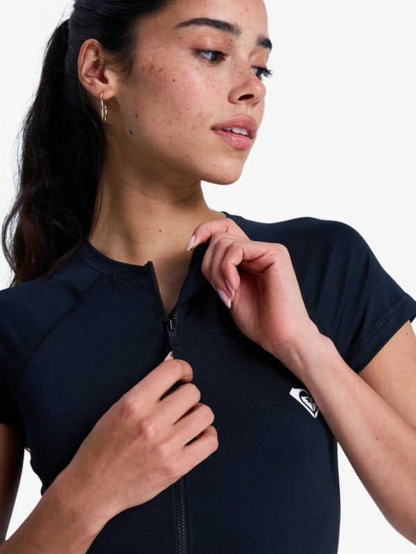 2 Essentials - Maillot une pièce à manches courtes pour Femme Noir ERJWR03916 Roxy