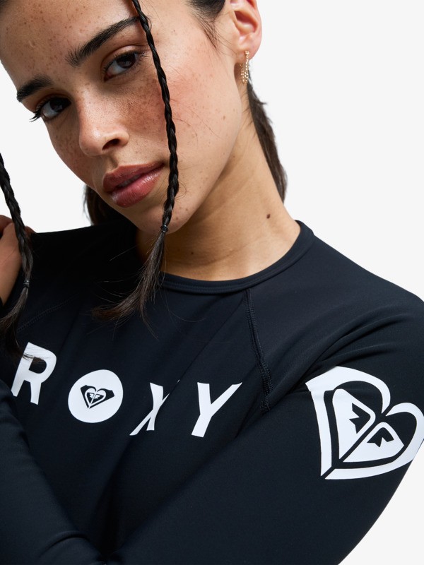 1 Essentials Heater - Eendelig Badpak met Lange Mouw voor Dames Black ERJWR03917 Roxy